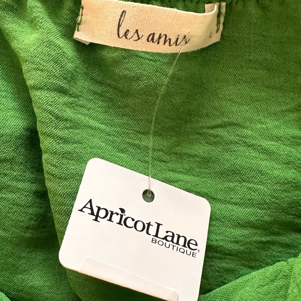 Apricot Lane Green Ruffle Blouse - Picture 3 of 5